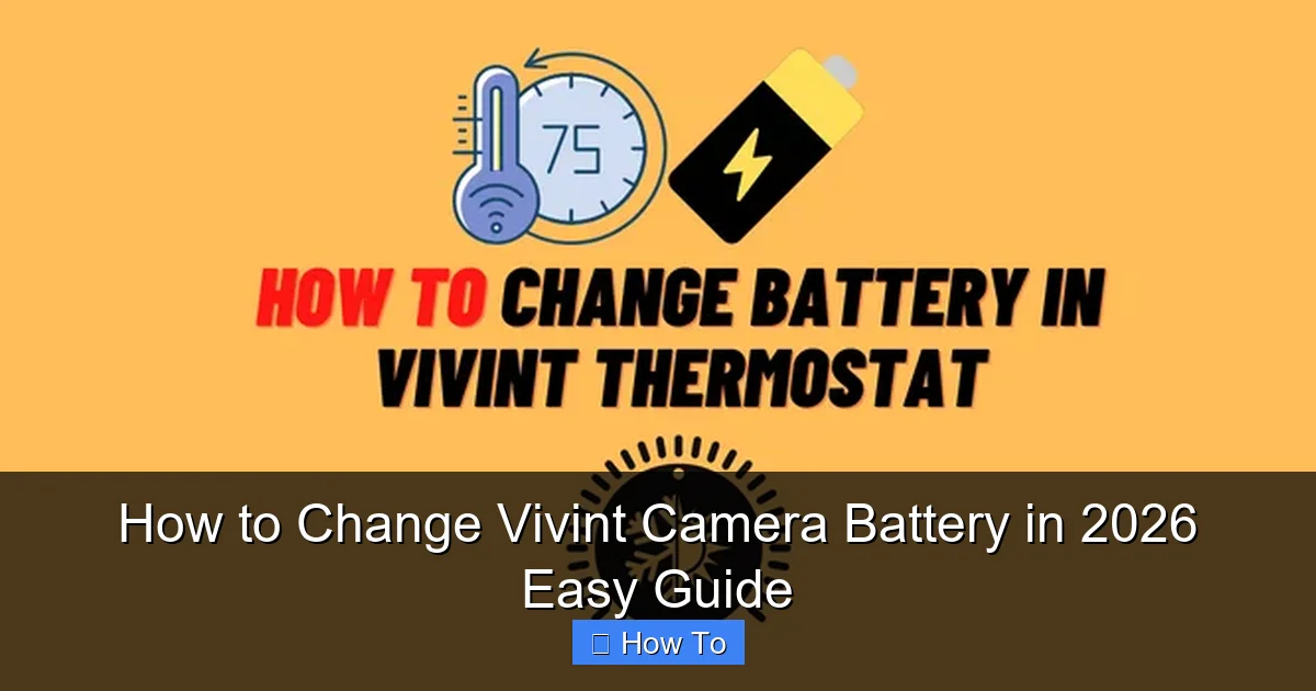 How to Change Vivint Camera Battery in 2026 Easy Guide
