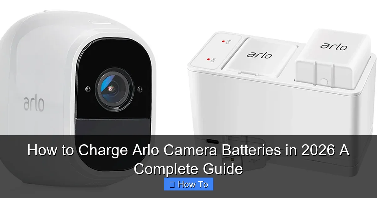 How to Charge Arlo Camera Batteries in 2026 A Complete Guide