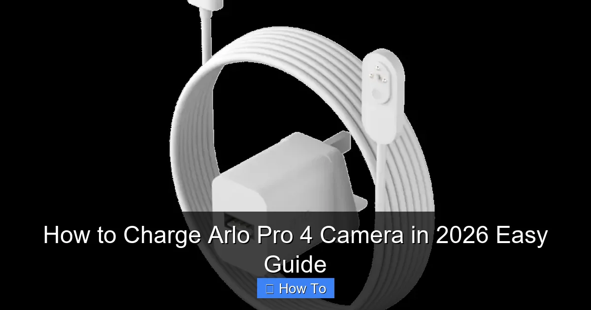 How to Charge Arlo Pro 4 Camera in 2026 Easy Guide
