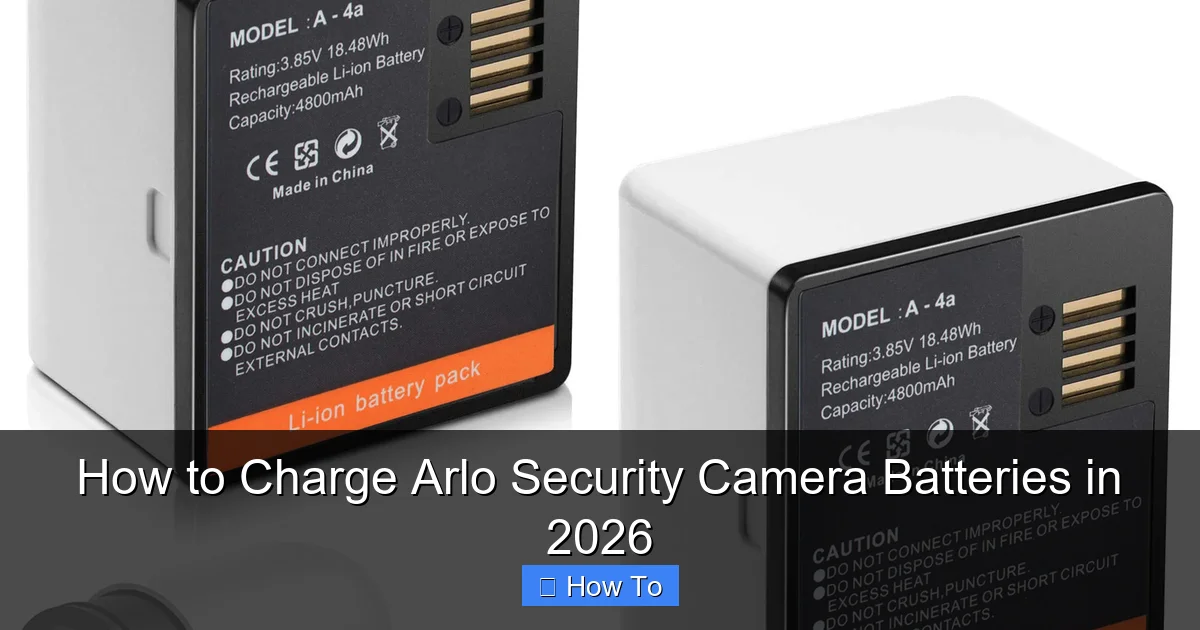 How to Charge Arlo Security Camera Batteries in 2026