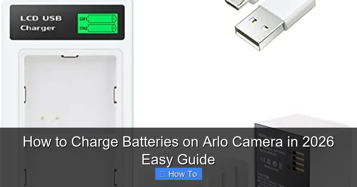 How to Charge Batteries on Arlo Camera in 2026 Easy Guide