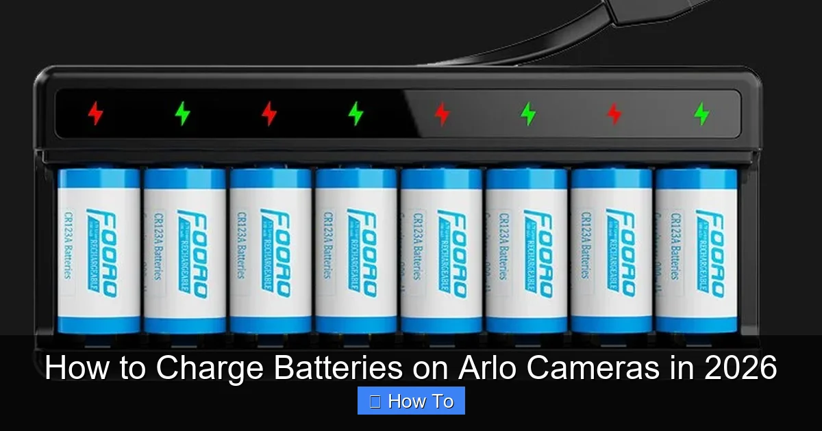 How to Charge Batteries on Arlo Cameras in 2026