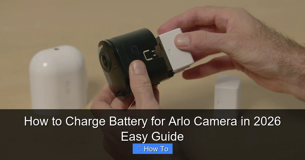 How to Charge Battery for Arlo Camera in 2026 Easy Guide