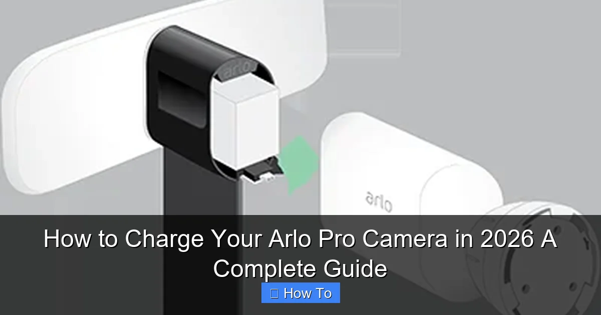 How to Charge Your Arlo Pro Camera in 2026 A Complete Guide