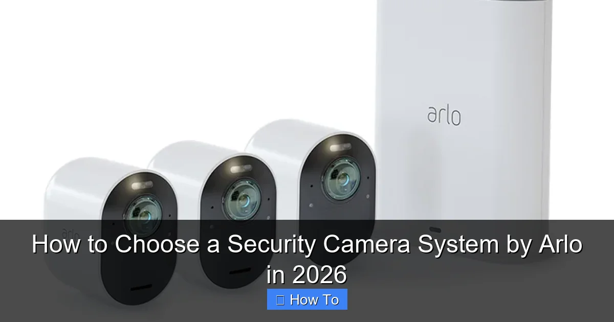 How to Choose a Security Camera System by Arlo in 2026
