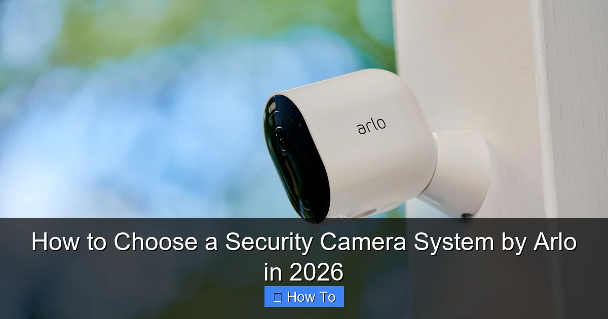 How to Choose a Security Camera System by Arlo in 2026