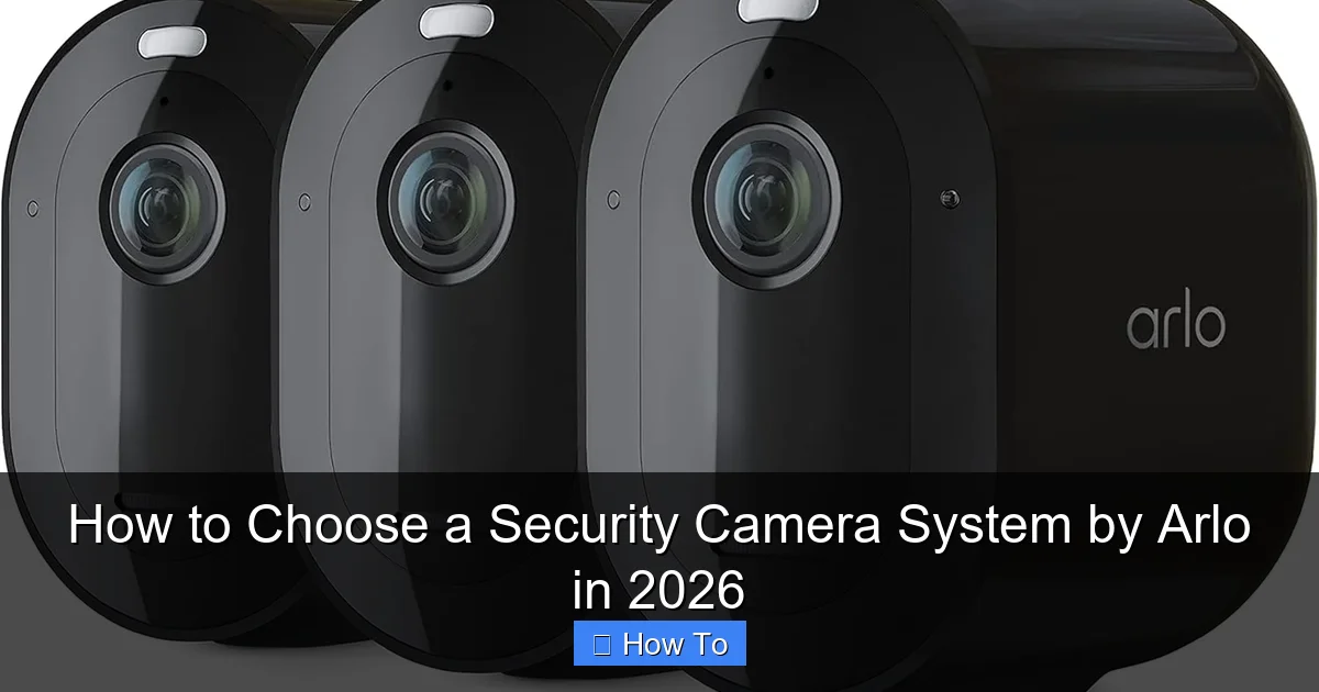 How to Choose a Security Camera System by Arlo in 2026