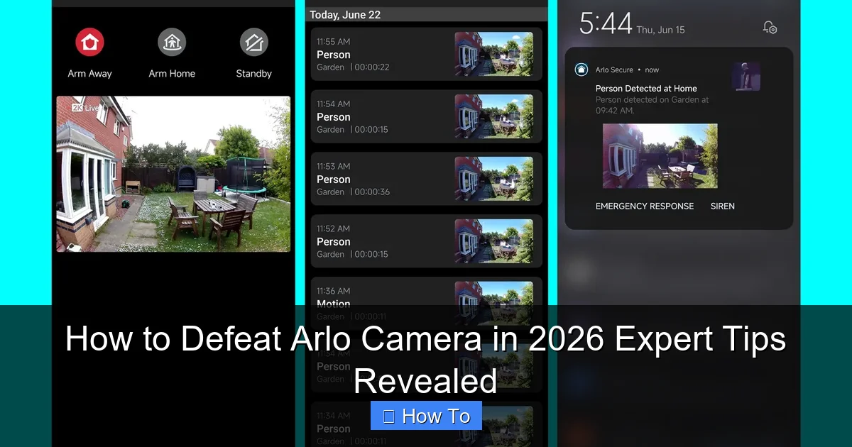 How to Defeat Arlo Camera in 2026 Expert Tips Revealed