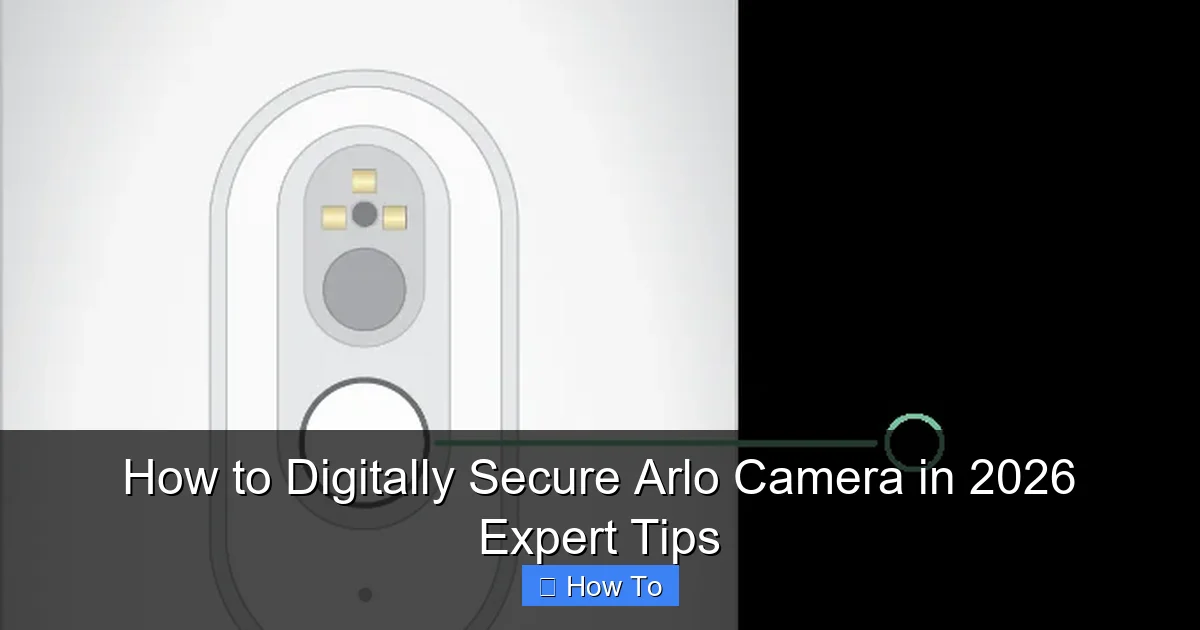 How to Digitally Secure Arlo Camera in 2026 Expert Tips