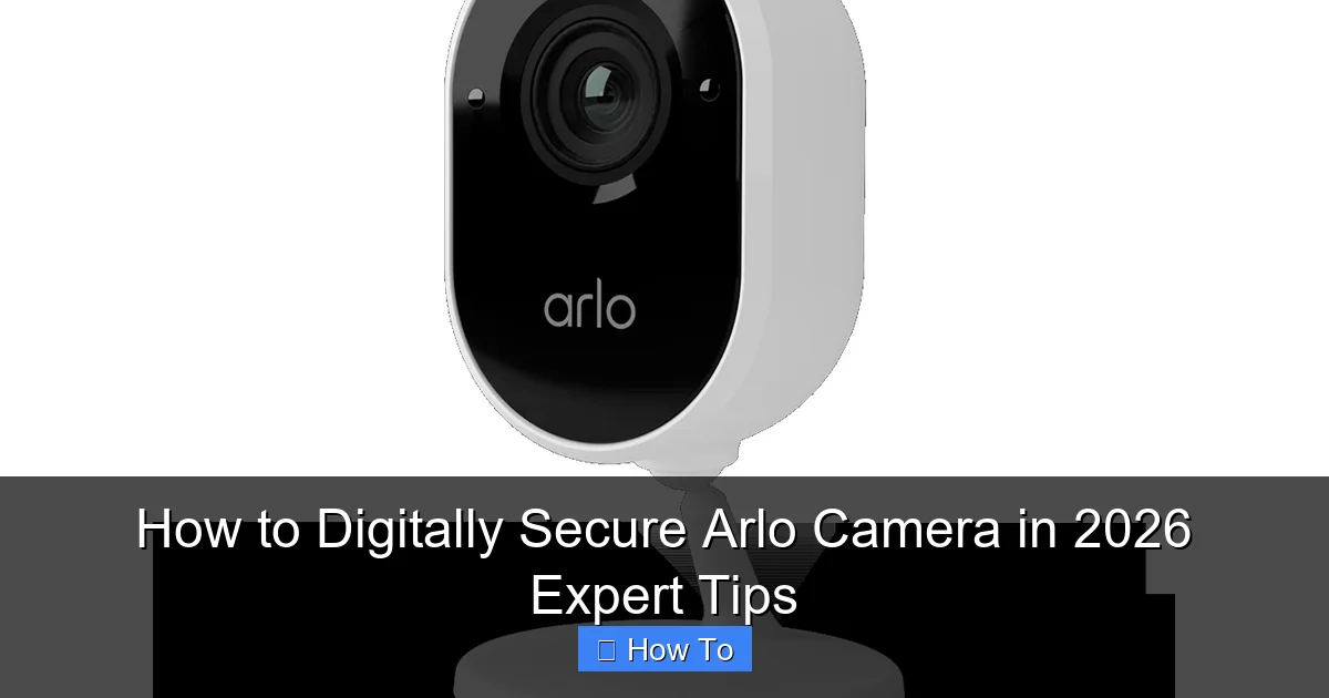 How to Digitally Secure Arlo Camera in 2026 Expert Tips