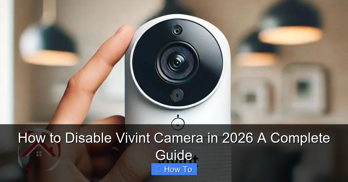 How to Disable Vivint Camera in 2026 A Complete Guide