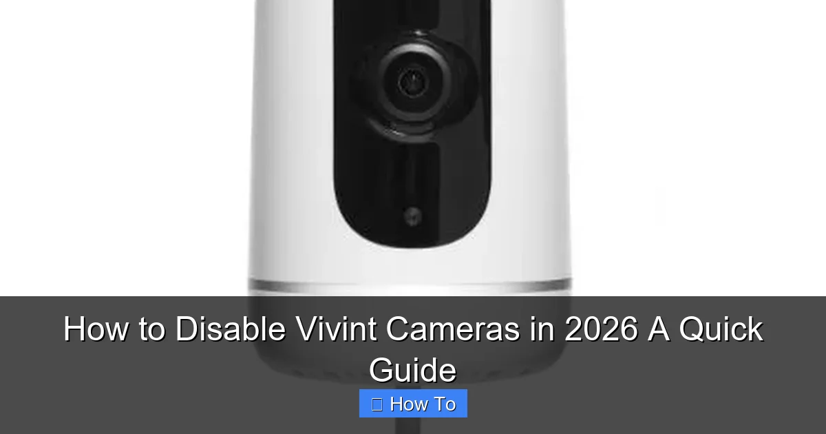 How to Disable Vivint Cameras in 2026 A Quick Guide