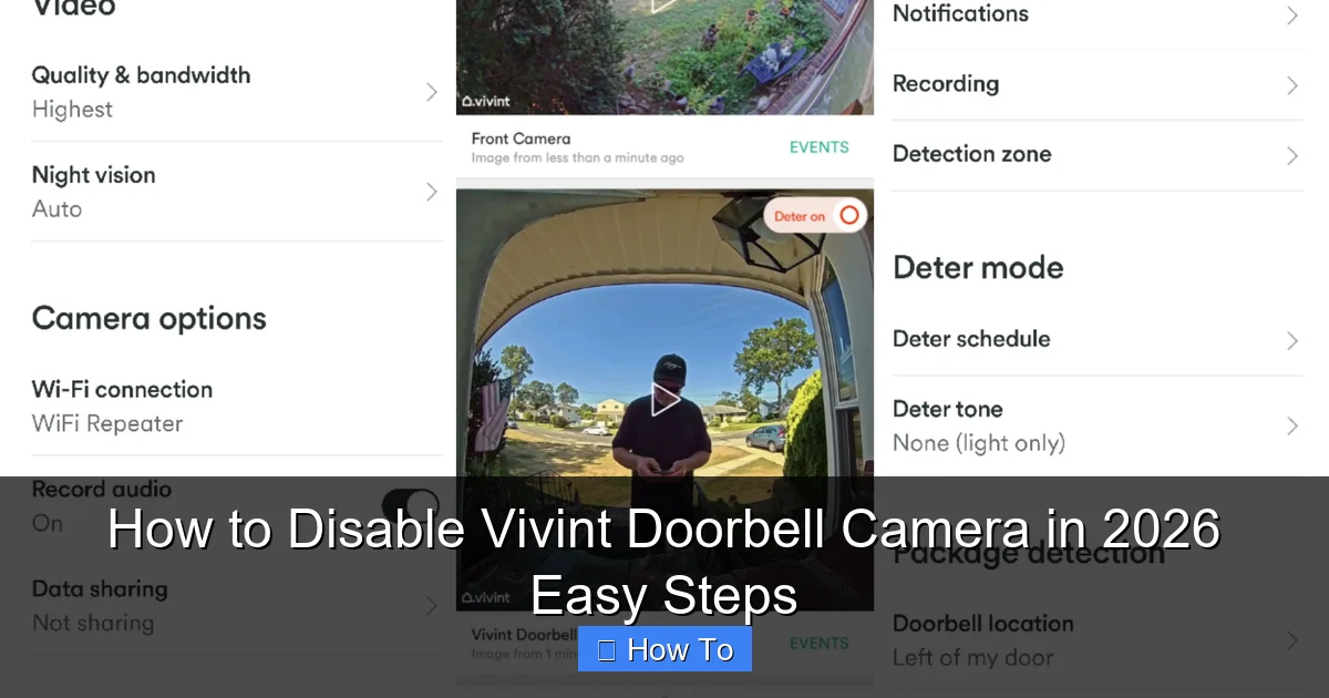 How to Disable Vivint Doorbell Camera in 2026 Easy Steps