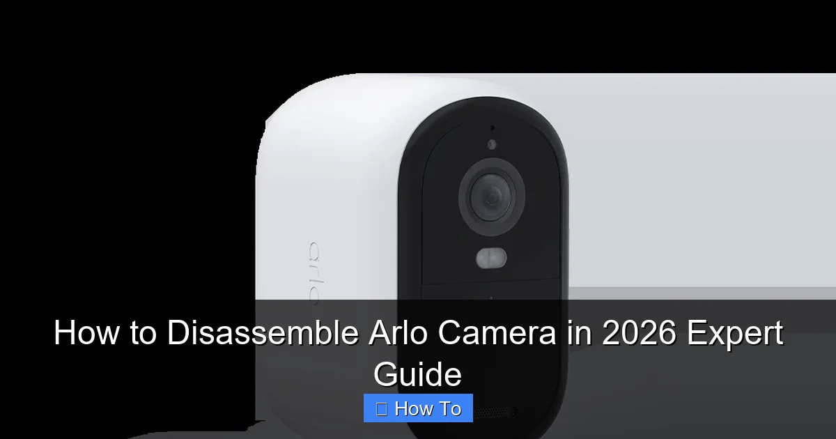 How to Disassemble Arlo Camera in 2026 Expert Guide