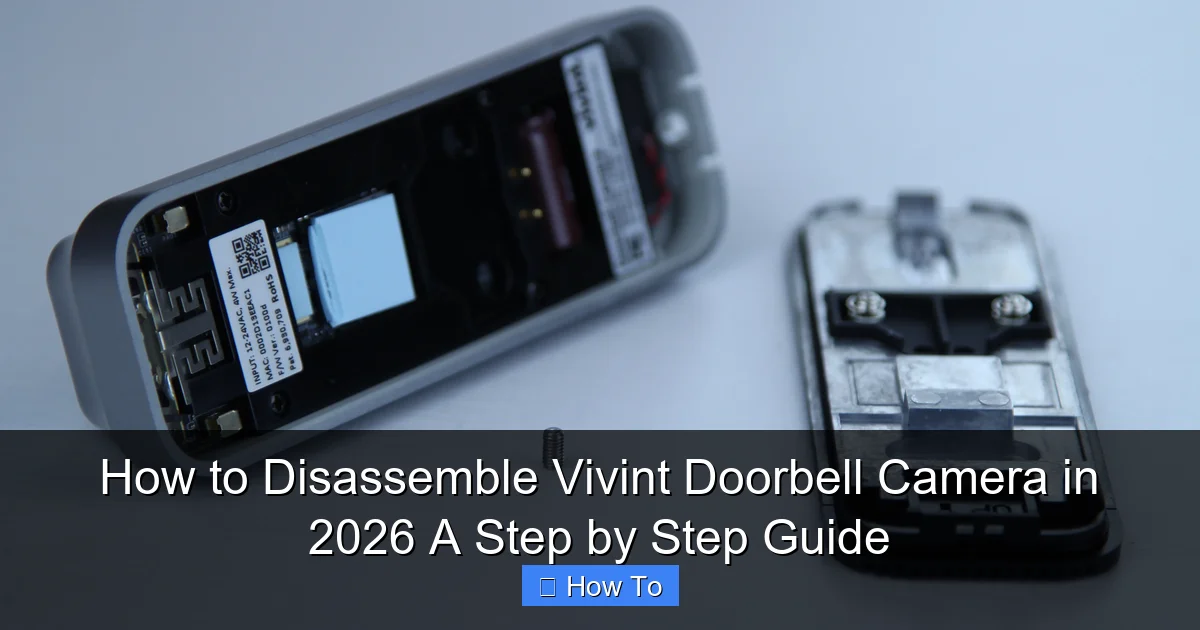 How to Disassemble Vivint Doorbell Camera in 2026 A Step by Step Guide