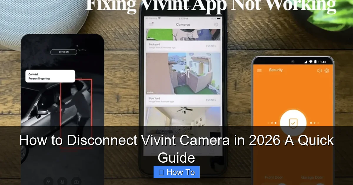 How to Disconnect Vivint Camera in 2026 A Quick Guide