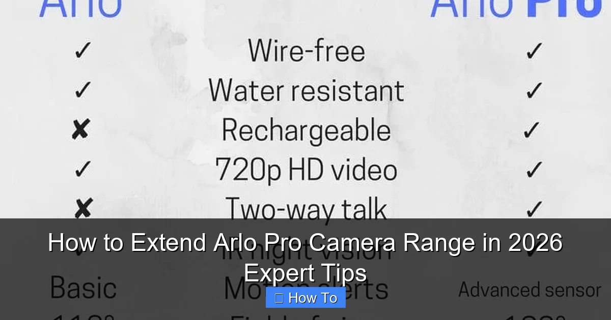 How to Extend Arlo Pro Camera Range in 2026 Expert Tips
