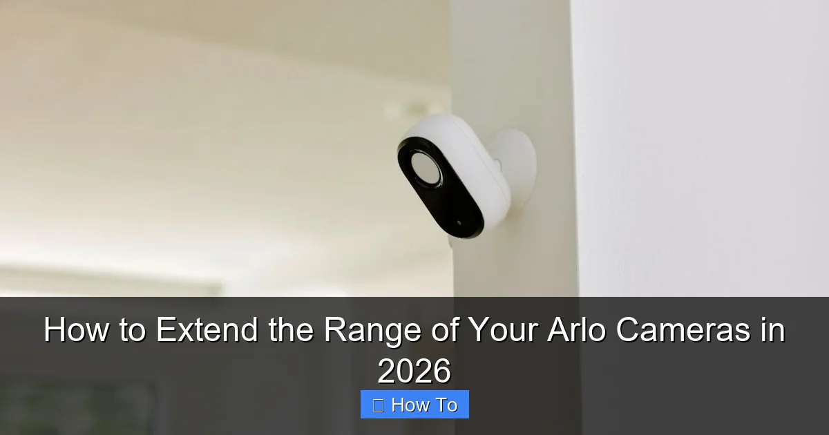 How to Extend the Range of Your Arlo Cameras in 2026