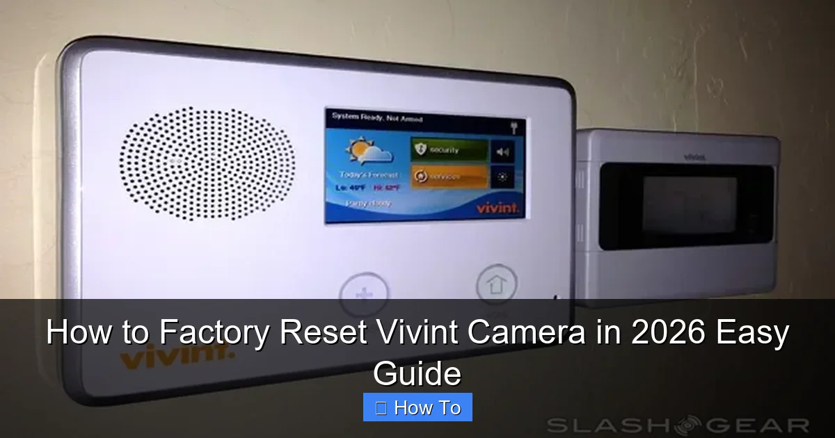 How to Factory Reset Vivint Camera in 2026 Easy Guide