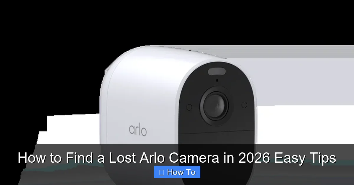 How to Find a Lost Arlo Camera in 2026 Easy Tips
