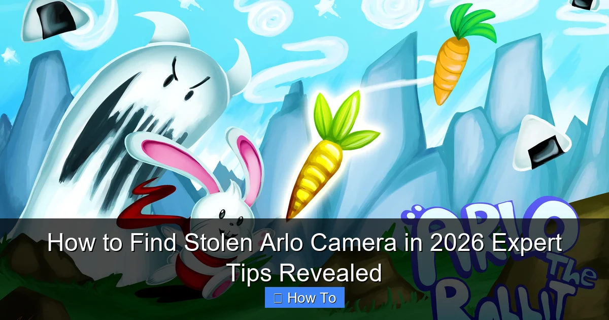 How to Find Stolen Arlo Camera in 2026 Expert Tips Revealed