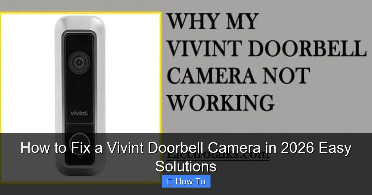 How to Fix a Vivint Doorbell Camera in 2026 Easy Solutions
