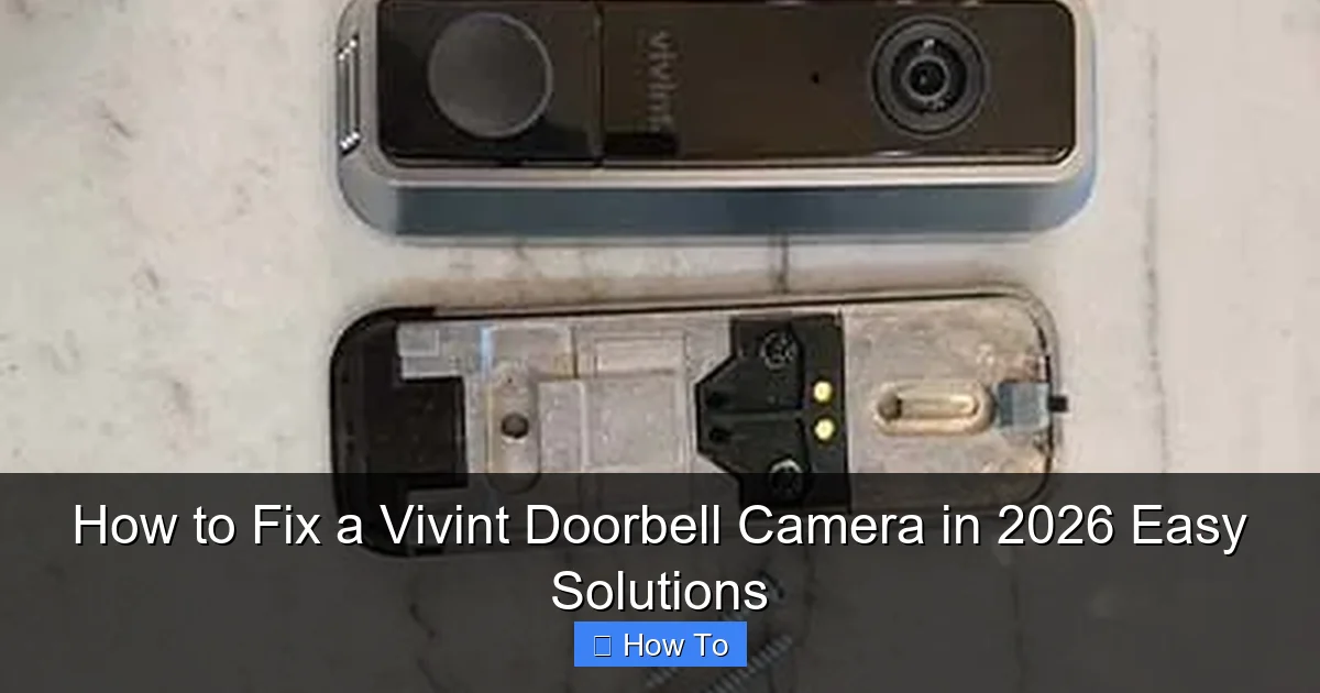 How to Fix a Vivint Doorbell Camera in 2026 Easy Solutions