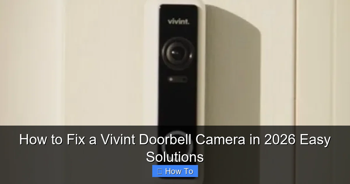 How to Fix a Vivint Doorbell Camera in 2026 Easy Solutions