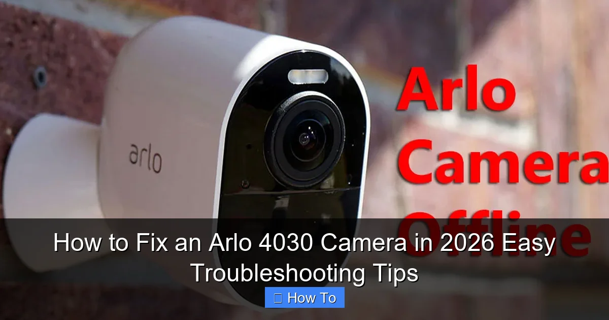 How to Fix an Arlo 4030 Camera in 2026 Easy Troubleshooting Tips