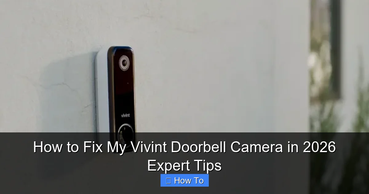 How to Fix My Vivint Doorbell Camera in 2026 Expert Tips