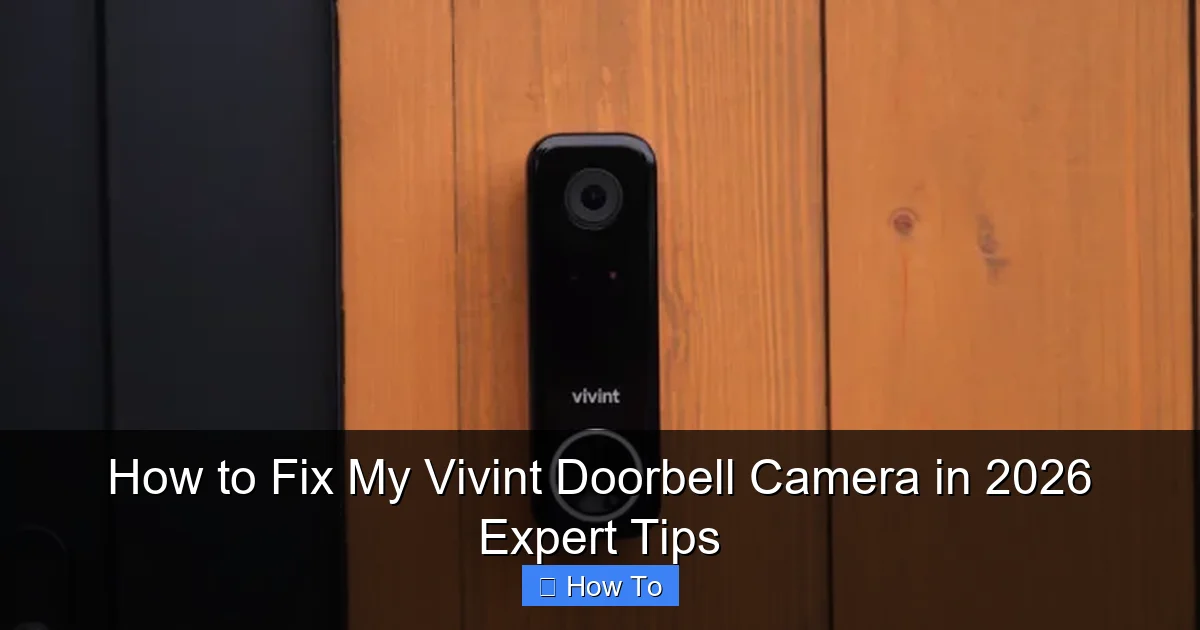 How to Fix My Vivint Doorbell Camera in 2026 Expert Tips