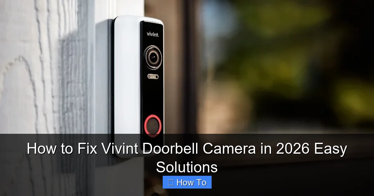 How to Fix Vivint Doorbell Camera in 2026 Easy Solutions