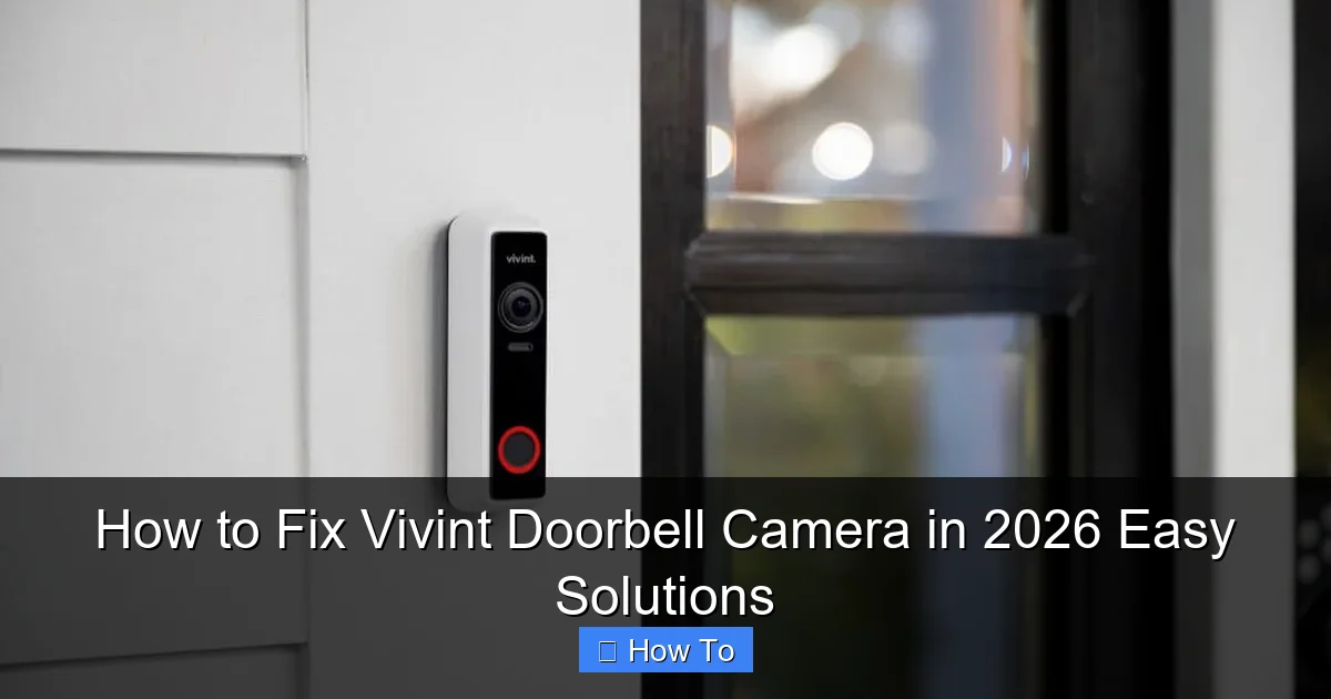 How to Fix Vivint Doorbell Camera in 2026 Easy Solutions
