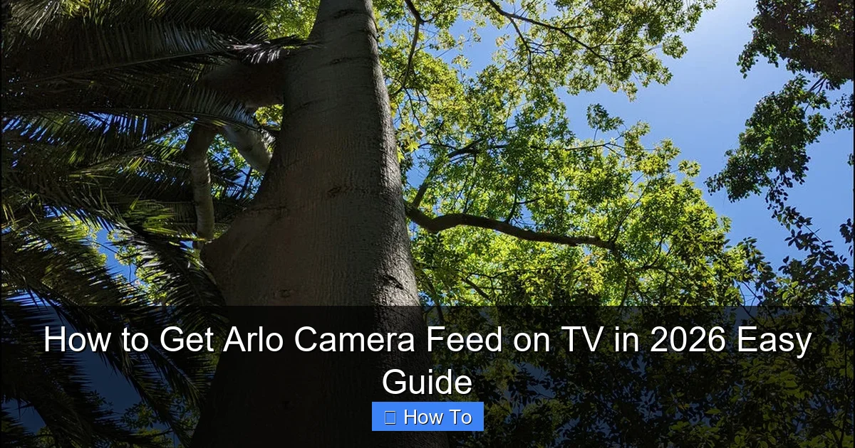 How to Get Arlo Camera Feed on TV in 2026 Easy Guide