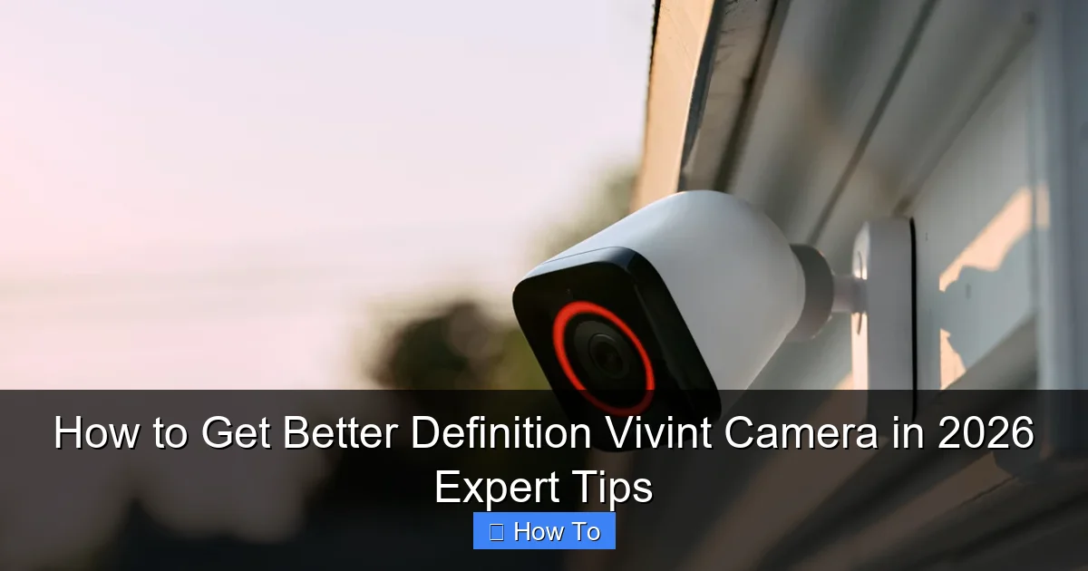 How to Get Better Definition Vivint Camera in 2026 Expert Tips