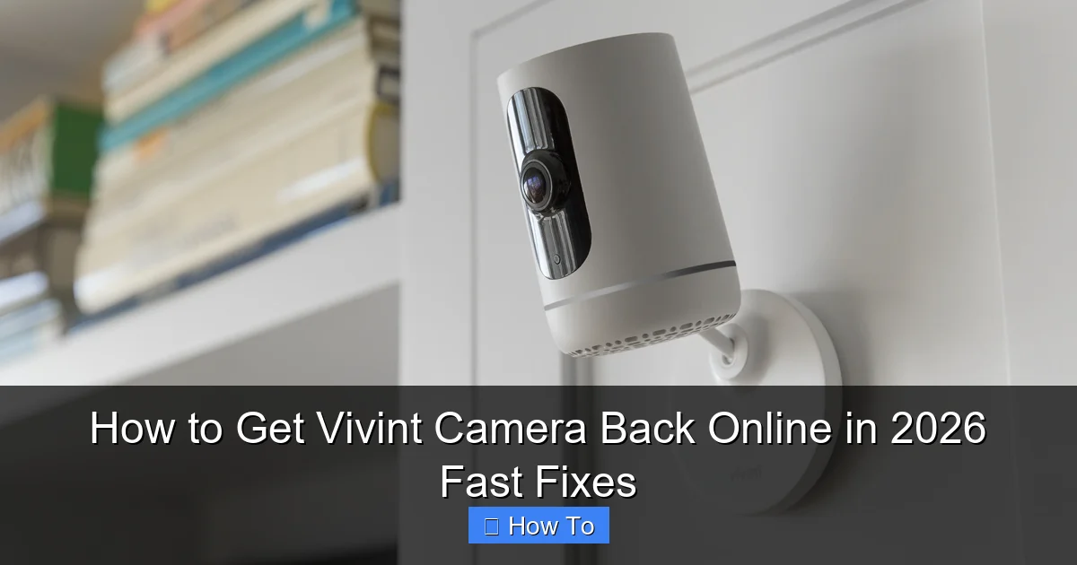 How to Get Vivint Camera Back Online in 2026 Fast Fixes