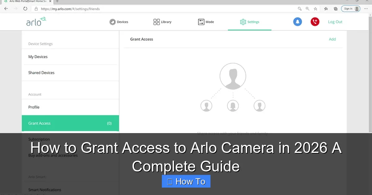 How to Grant Access to Arlo Camera in 2026 A Complete Guide