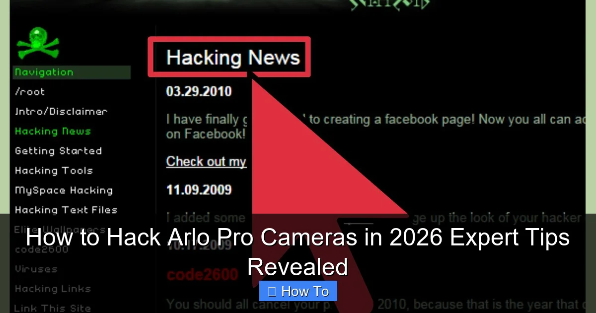 How to Hack Arlo Pro Cameras in 2026 Expert Tips Revealed