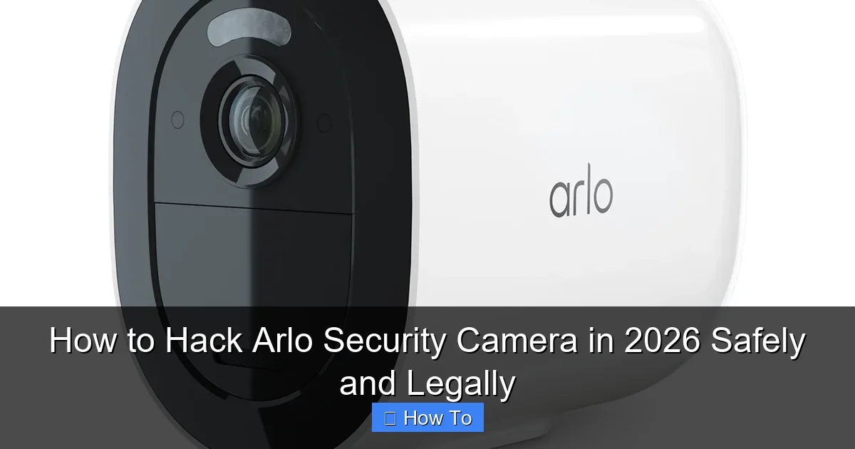 How to Hack Arlo Security Camera in 2026 Safely and Legally
