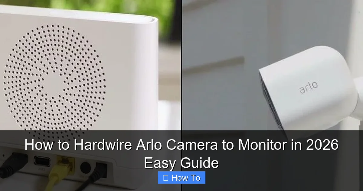 How to Hardwire Arlo Camera to Monitor in 2026 Easy Guide
