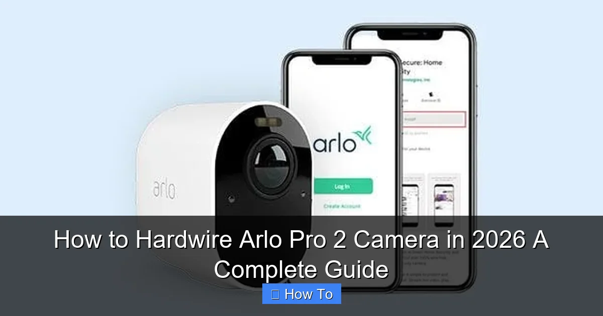 How to Hardwire Arlo Pro 2 Camera in 2026 A Complete Guide