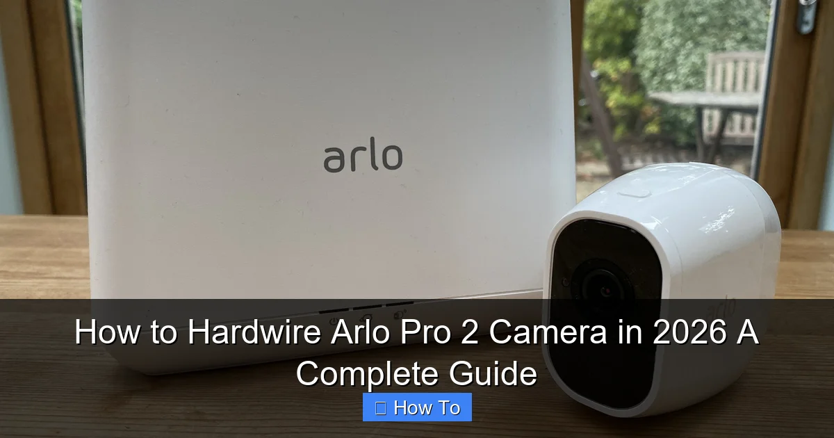 How to Hardwire Arlo Pro 2 Camera in 2026 A Complete Guide