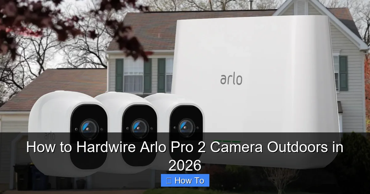 How to Hardwire Arlo Pro 2 Camera Outdoors in 2026