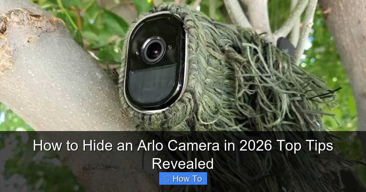 How to Hide an Arlo Camera in 2026 Top Tips Revealed