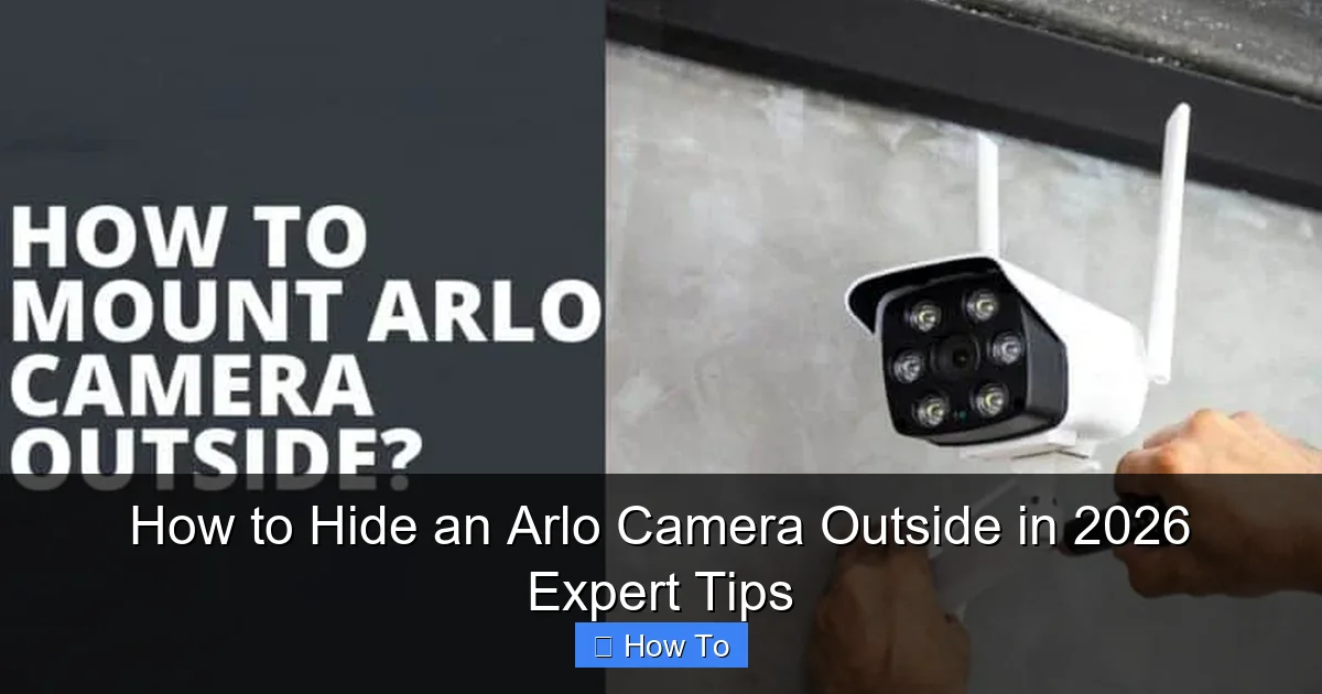 How to Hide an Arlo Camera Outside in 2026 Expert Tips