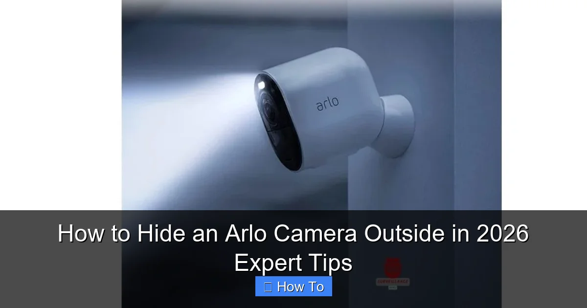 How to Hide an Arlo Camera Outside in 2026 Expert Tips