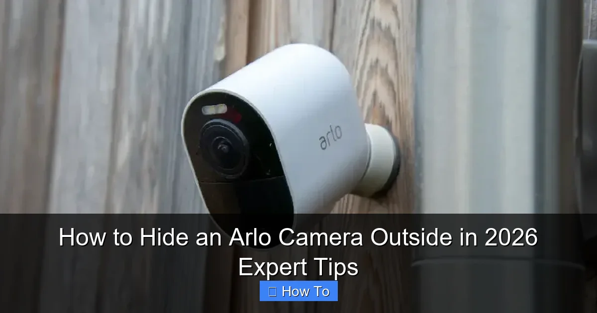 How to Hide an Arlo Camera Outside in 2026 Expert Tips