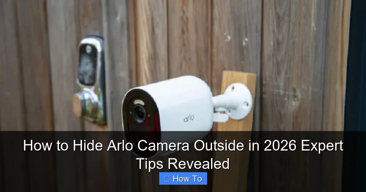 How to Hide Arlo Camera Outside in 2026 Expert Tips Revealed