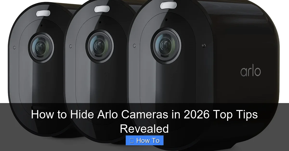 How to Hide Arlo Cameras in 2026 Top Tips Revealed