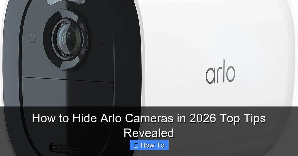 How to Hide Arlo Cameras in 2026 Top Tips Revealed